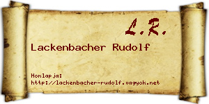 Lackenbacher Rudolf névjegykártya